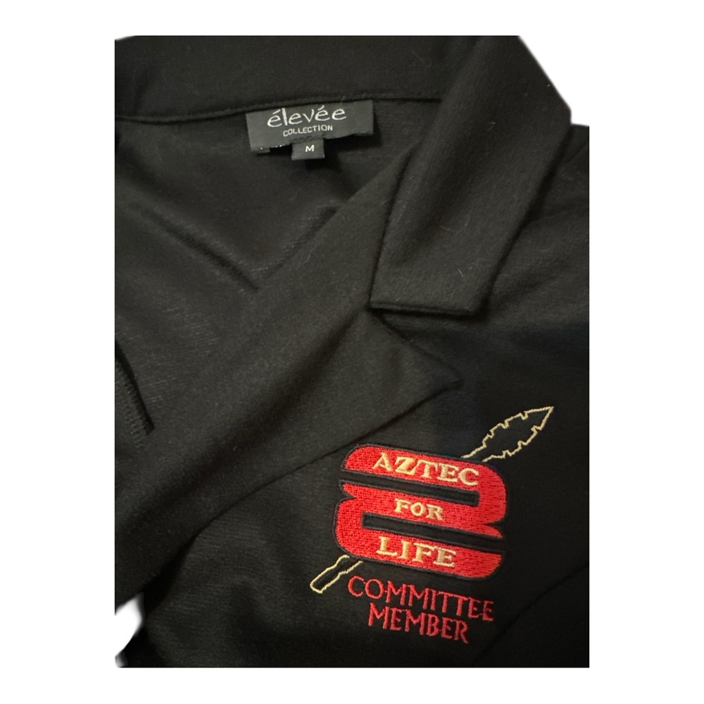 Aztecs Black Women's Blazer with Red Embroidery - Picture 3 of 4